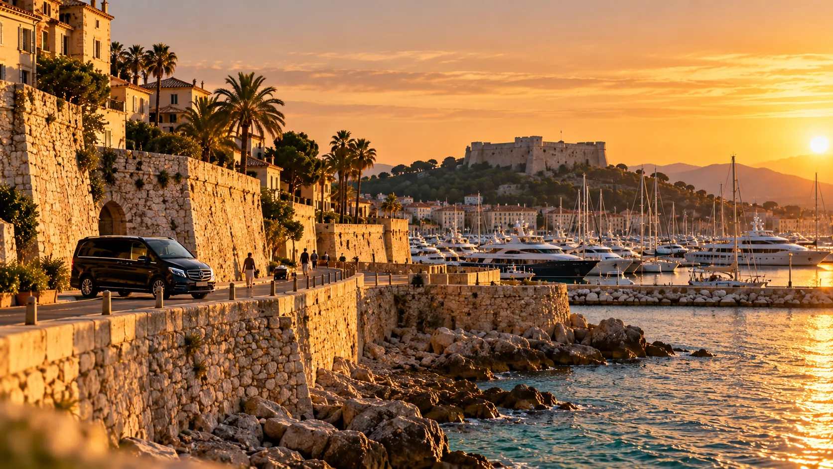 Remparts et port de plaisance d'Antibes